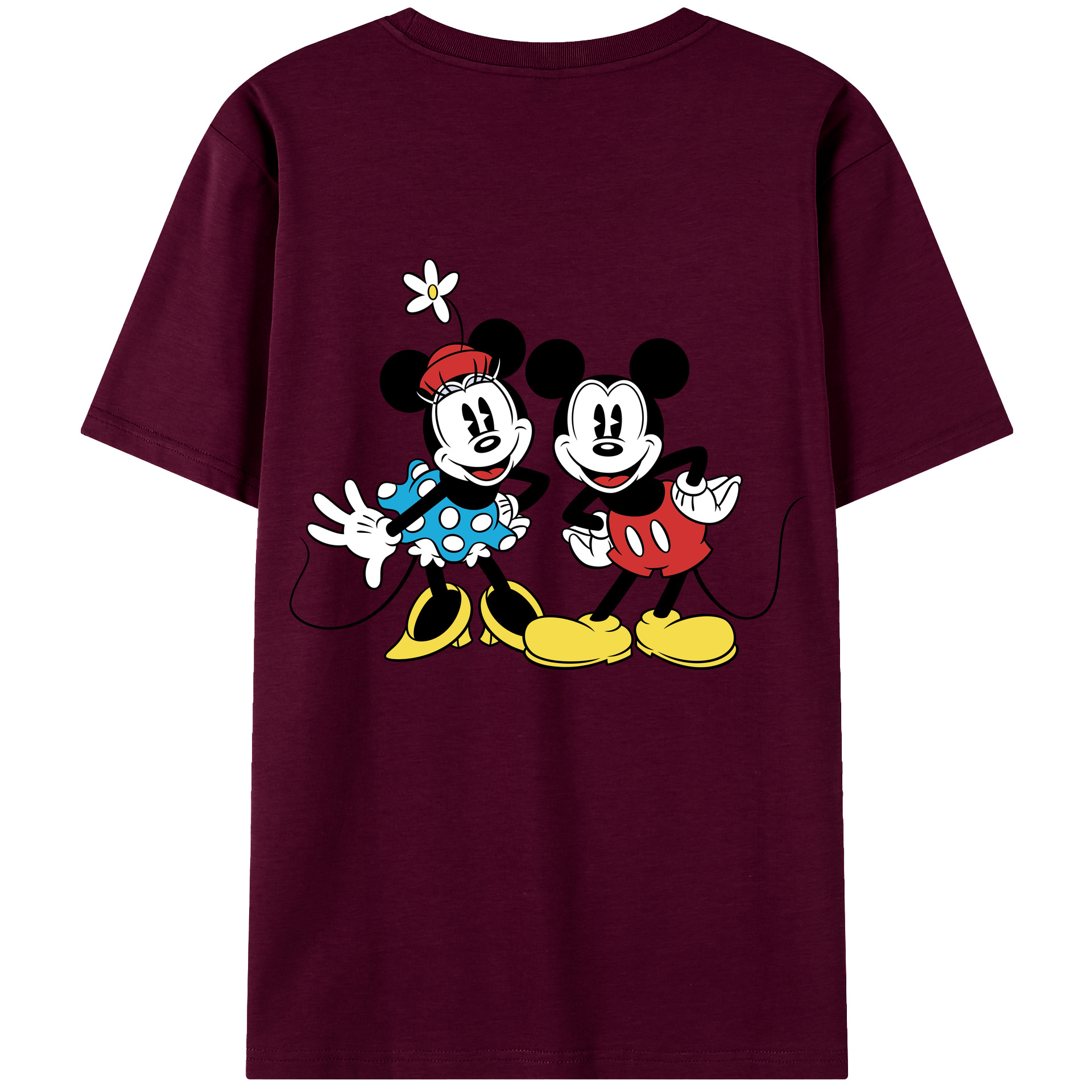 （画像用） ミッキーマウス Mickey Mouse レディース半袖Tシャツ(バックプリント)